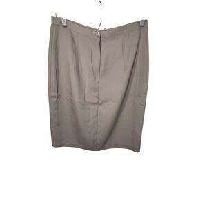Michele NY‎ Vintage Womens Size 10 Woolblend Minimalist Lined Pencil Midi Skirt